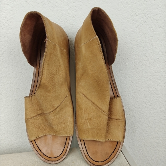 Free People Mont Blanc D’Orsays Sandal Shoe Brown Slip On Women's 7 US Flat - Picture 10 of 15